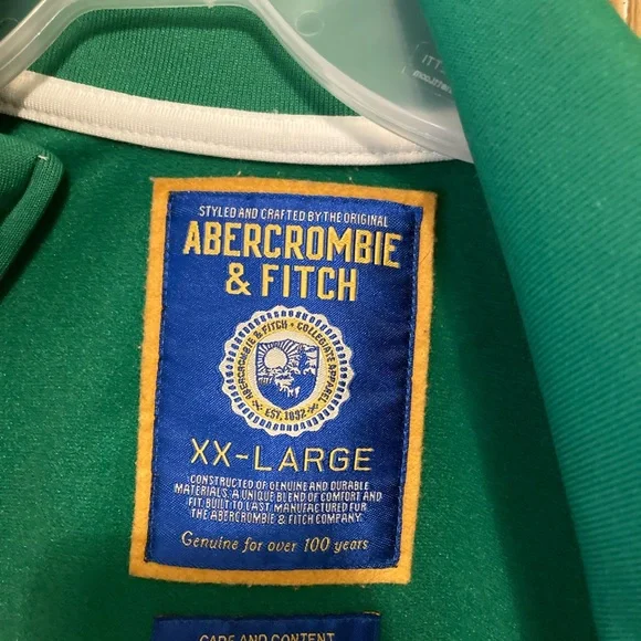Abercrombie & Fitch |  Collegiate Sweater | Green & White | SIZE XXL - Picture 6 of 6